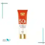 کرم ژل ضد افتاب رنگ مدیوم SPF50 پوست چرب ساین اسکین 50 میلی لیتر