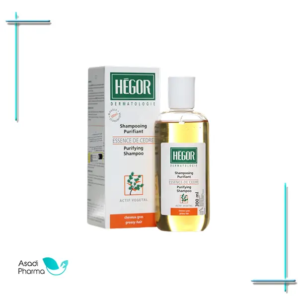 شامپو پاکسازیکننده موی چرب حاوی عصاره سدر هگور شامپو سدر هگور کنترل کننده چربی پوست سر و ساقه مو