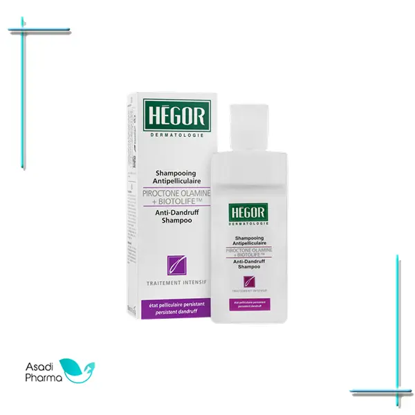 شامپو ضد شوره مقاوم به درمان هگور حاوی پیروکتون اولامین و بایوتولایف شامپو ضد شوره هگور حاوی پیروکتون اولامین و بایوتولایف