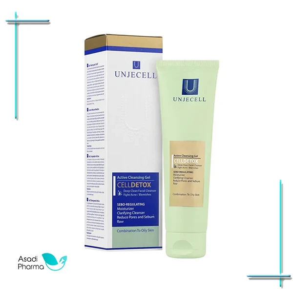 unjecell Active Washing Gel for oily skin (1) ژل شستشو اکتیو آنژسل مناسب پوست چرب