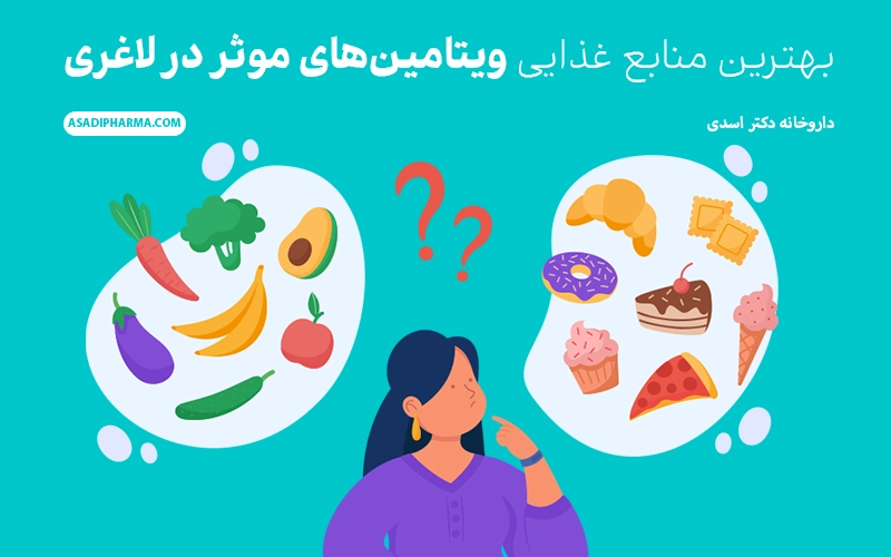 بهترین منابع غذایی ویتامین‌های موثر در لاغری