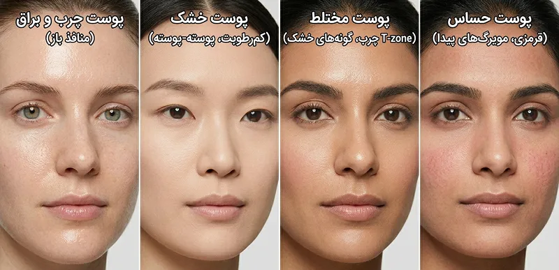 تأثیر نوع پوست